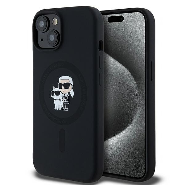 Karl Lagerfeld KLHMP15MSCMKCRHK Apple iPhone 15 Plus / 14 Plus hardcase Silicone Karl & Choupette MagSafe black