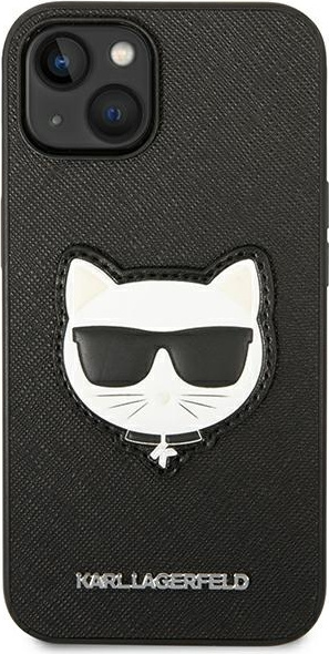 Karl Lagerfeld KLHCP14MSAPCHK Apple iPhone 14 Plus hardcase black Saffiano Choupette Head Patch