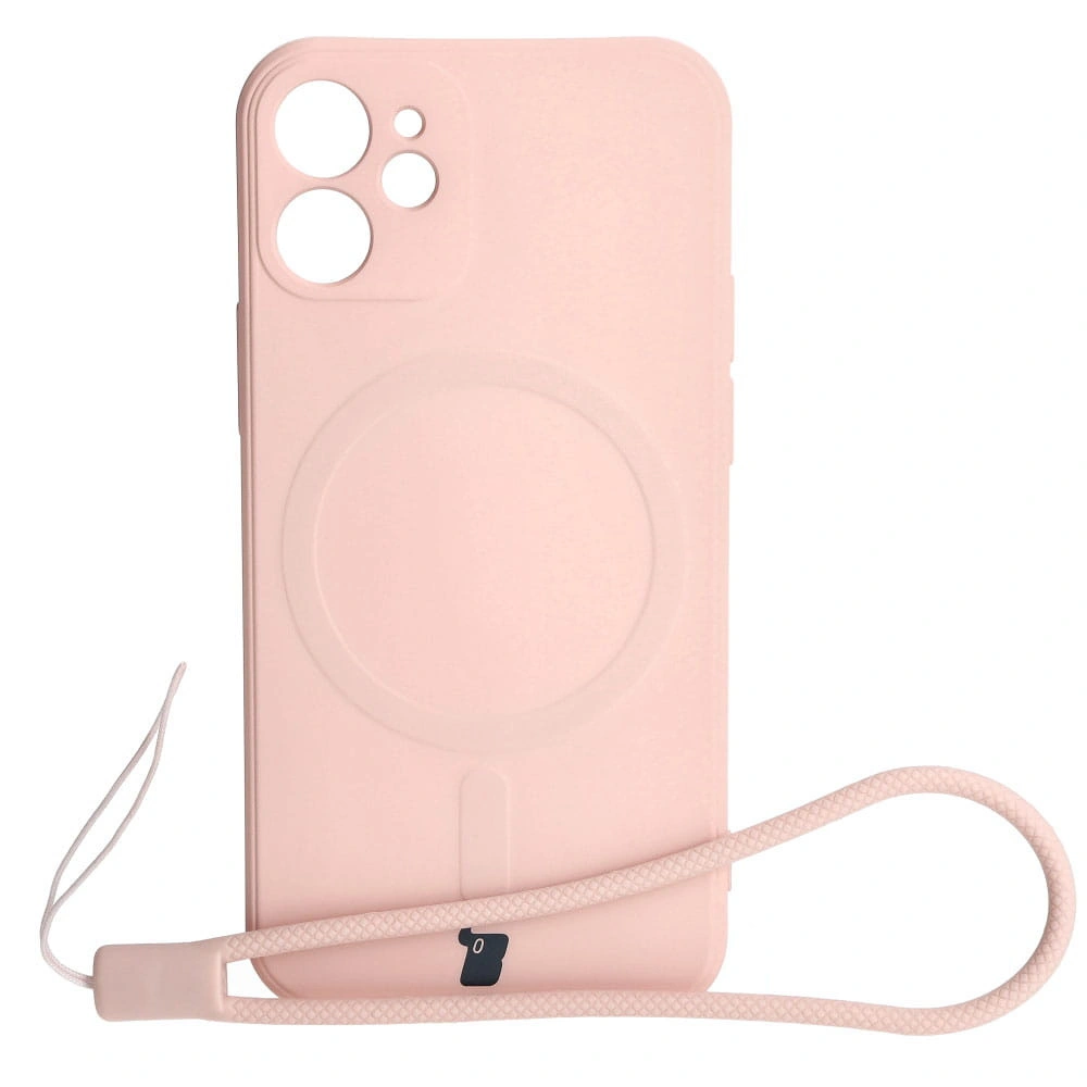 Bizon Case Silicone MagSafe Sq Apple iPhone 12 Mini light pink