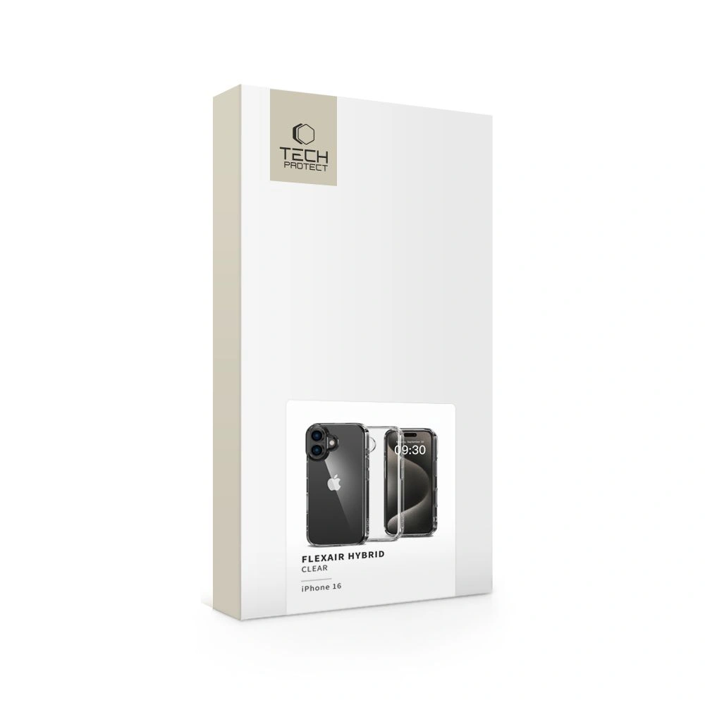 Case Tech-Protect Flexair Hybrid Apple iPhone 16 Clear