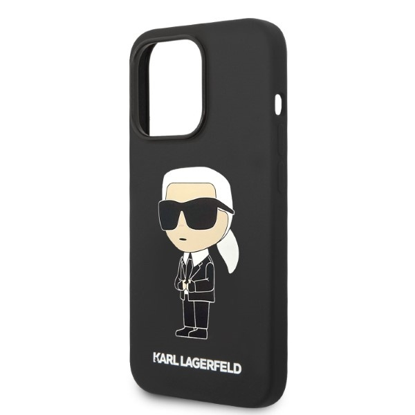 Karl Lagerfeld KLHMP14LSNIKBCK Apple iPhone 14 Pro hardcase black Silicone NFT Ikonik Magsafe