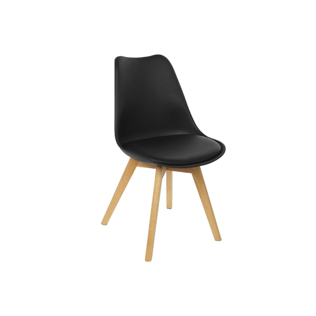Stuhl DKD Home Decor 48 x 56 x 83 cm Schaum Schwarz Buche
