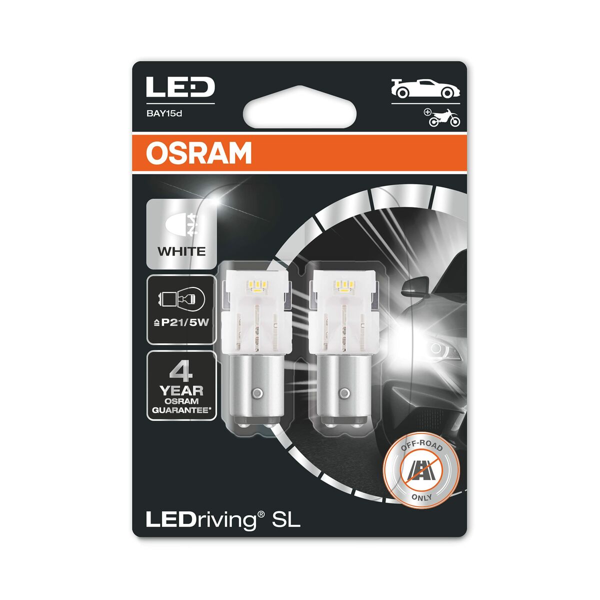 Car Bulb Osram OS7528DWP-02B 145 Lm 2 W 12 V 6000 K BAY15D