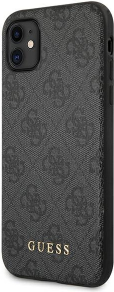 Guess GUHCN61G4GFGR Apple iPhone 11 grey hard case 4G Metal Gold Logo