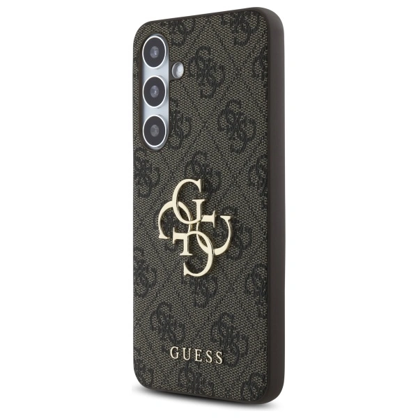Guess GUHCS24FE4GMGBR Samsung Galaxy S24 FE hardcase 4G Big Metal Logo brown