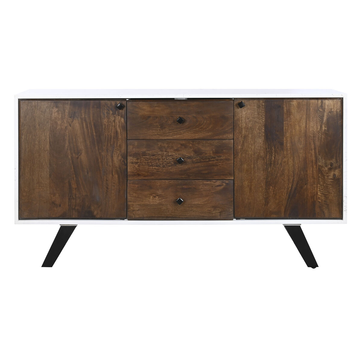 Anrichte DKD Home Decor Weiß Dunkelbraun Mango-Holz 150 x 40 x 80 cm