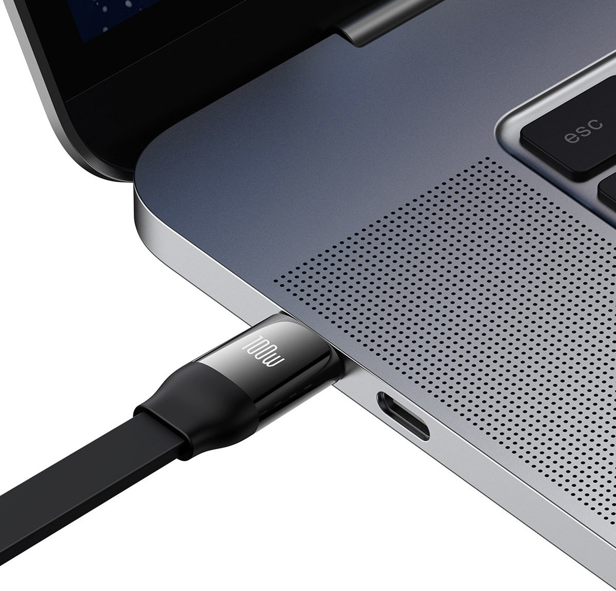 Baseus Bright Mirror 2 retractable cable 3in1 USB Type C - micro USB + Lightning + USB Type C 3.5A 1.1m black