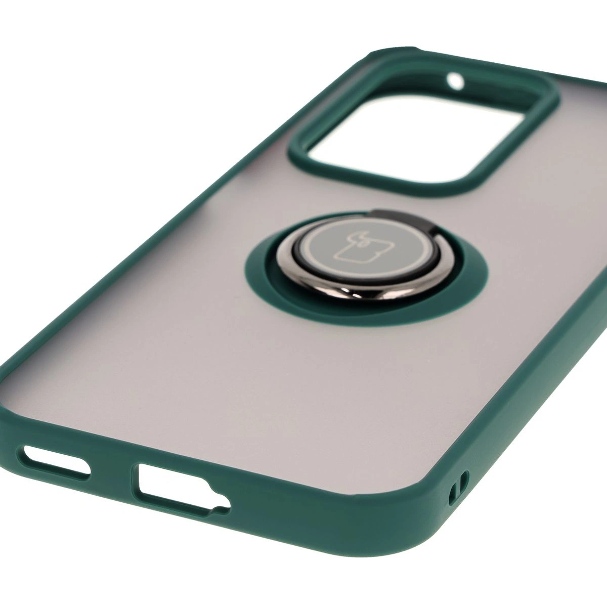 Bizon Case Hybrid Ring Honor 200 Lite smoky with a dark green frame