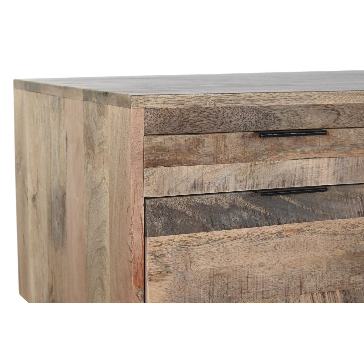 Desk DKD Home Decor 150 x 60 x 85 cm Natural Black Metal Mango wood