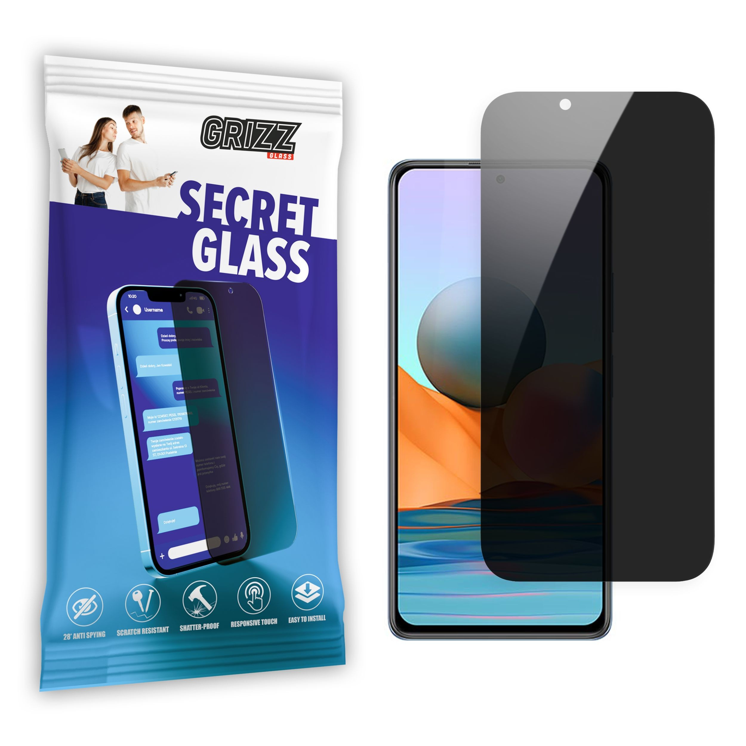 GrizzGlass SecretGlass Xiaomi Redmi Note 10 Pro Max