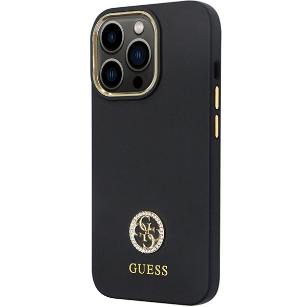 Guess GUHCP13LM4DGPK Apple iPhone 13/13 Pro hardcase Silicone Logo Strass 4G black