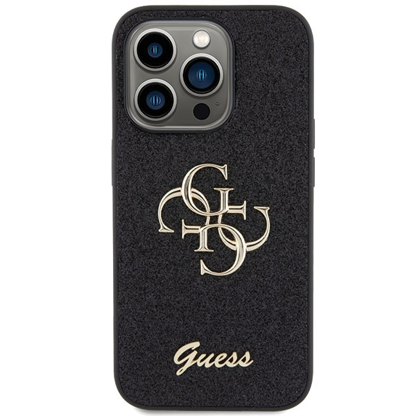 Guess GUHCP15XHG4SGK Apple iPhone 15 Pro Max hardcase Glitter Script Big 4G black