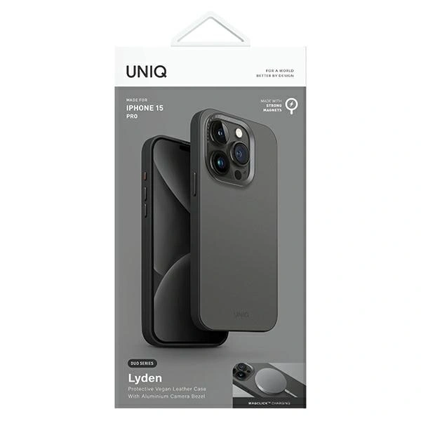 UNIQ Lyden DS Apple iPhone 15 Pro Magclick Charging charcoal grey-black