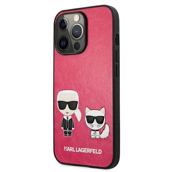 Karl Lagerfeld KLHCP13XPCUSKCP Apple iPhone 13 Pro Max fushia hardcase Ikonik Karl & Choupette