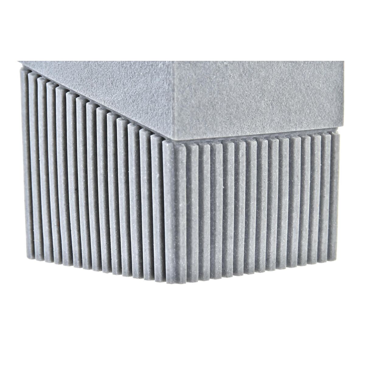 Toothbrush Holder DKD Home Decor 7,6 x 7,6 x 10 cm Grey Resin