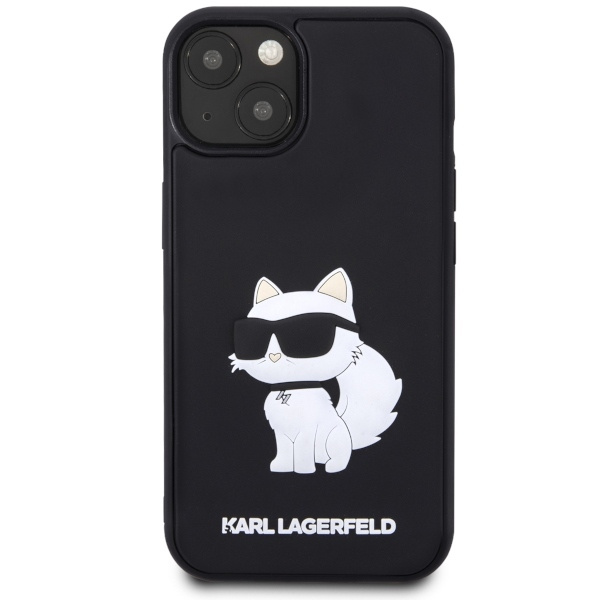 Karl Lagerfeld KLHCP14M3DRKHNK Apple iPhone 14 Plus / 15 Plus hardcase Rubber Choupette 3D black