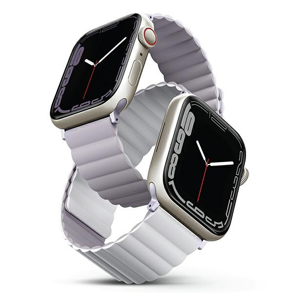 UNIQ Revix Band Apple Watch 4/5/6/7/8/SE/SE2 40/41mm Reversible Magnetic lilac-white