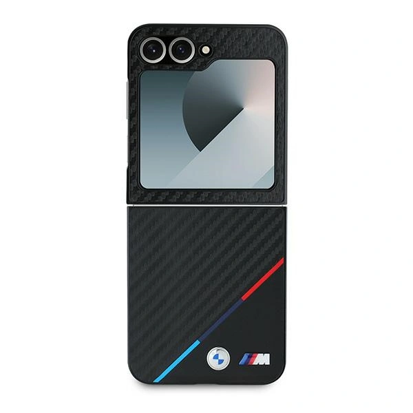 Case BMW BMHCZF623PUDTK Samsung Galaxy Z Flip6 hardcase Carbon Tricolor black/black