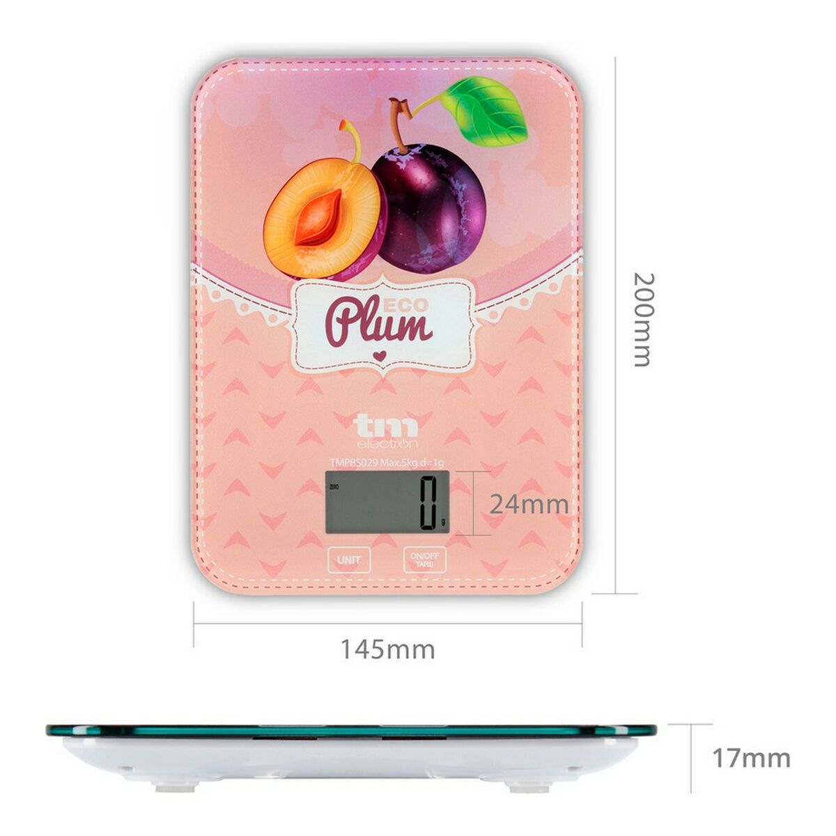 kitchen scale TM Electron Eco Plum 5 kg