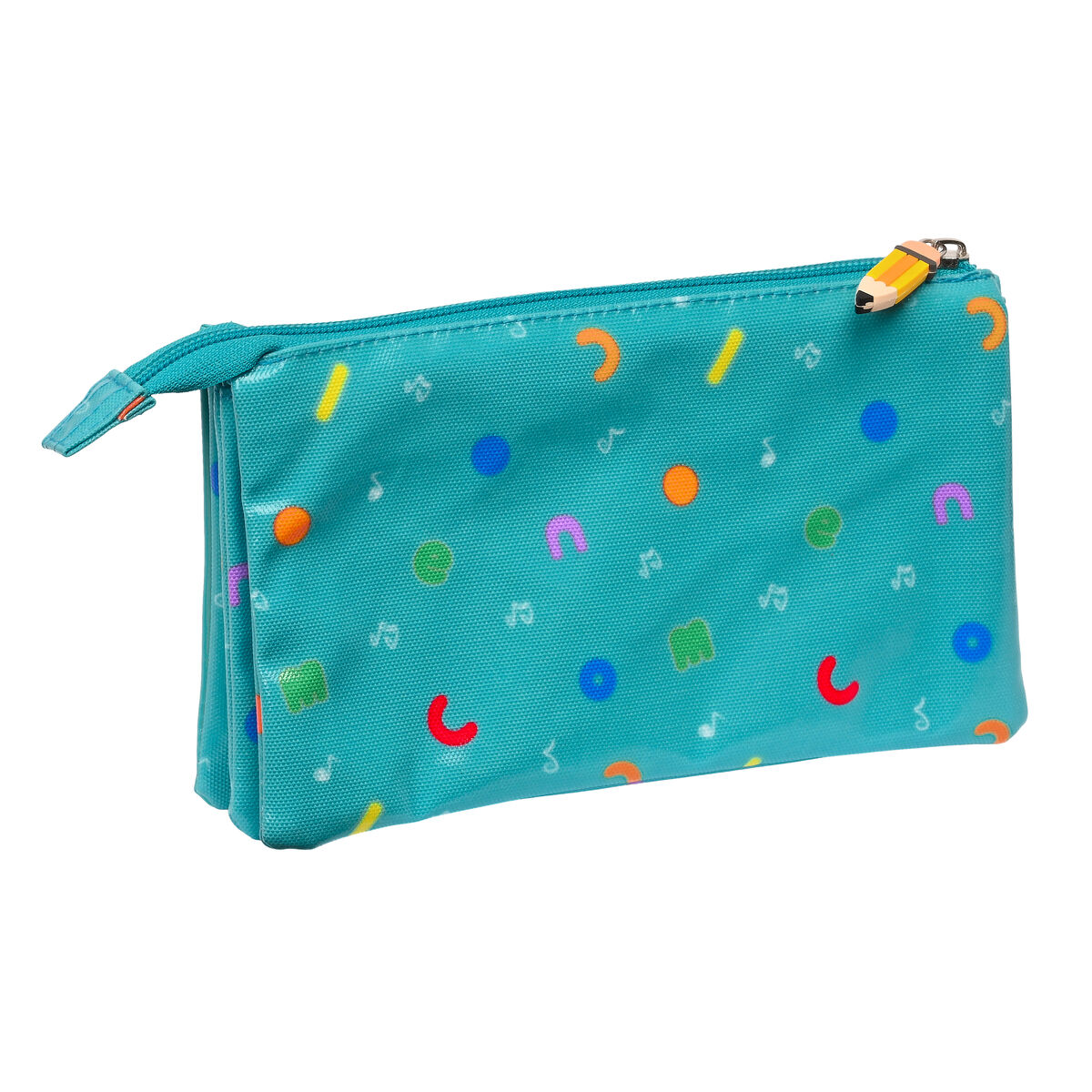 Dreifaches Mehrzweck-Etui CoComelon Back to class Hellblau (22 x 12 x 3 cm)