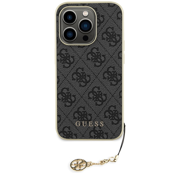 Guess GUHCP15LGF4GGR Apple iPhone 15 Pro hardcase 4G Charms Collection grey