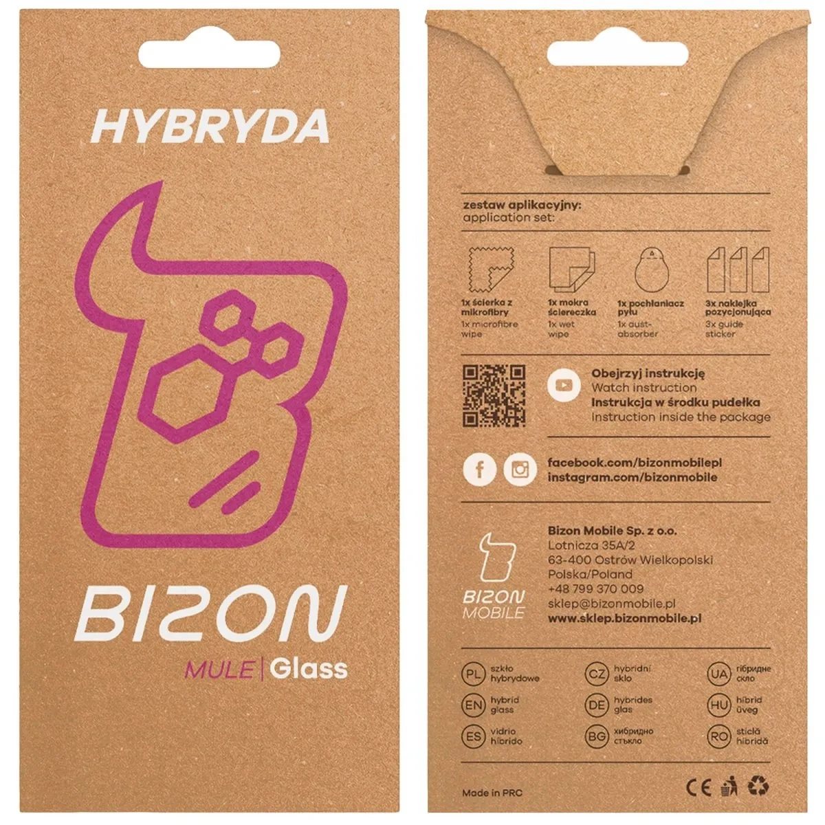 Elastyczne szkło hybrydowe Bizon Glass Mule do Vivo Y19s