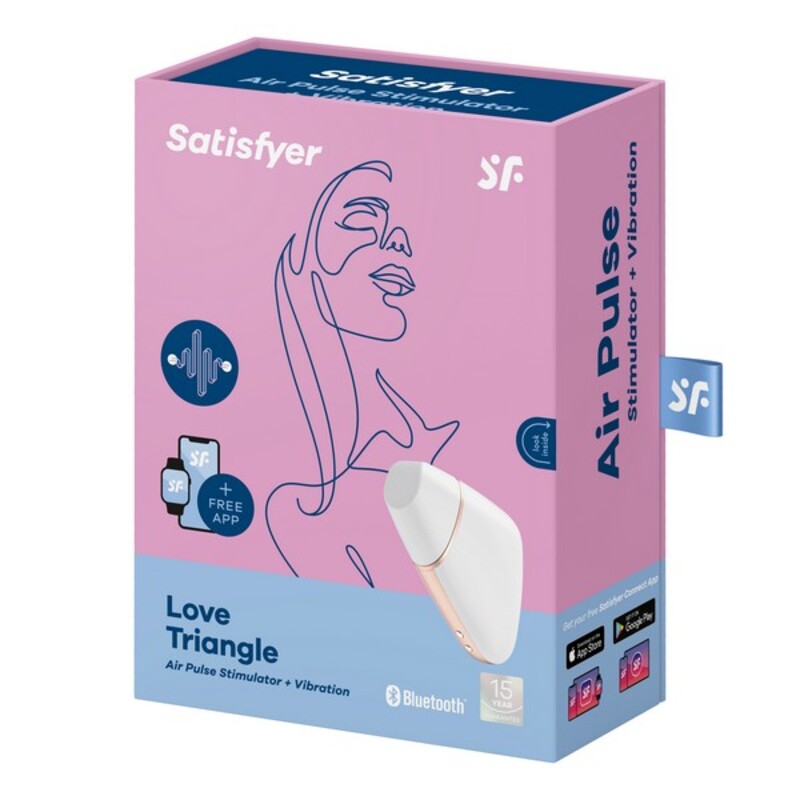 Clitoris Suction Stimulator Love Triangle Air Pulse Satisfyer Black