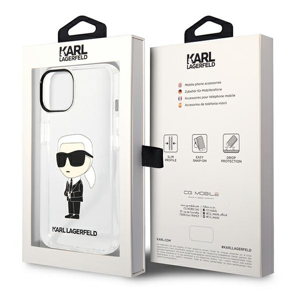 Karl Lagerfeld KLHCP14MHNIKTCT Apple iPhone 14 Plus transparent hardcase Ikonik Karl Lagerfeld