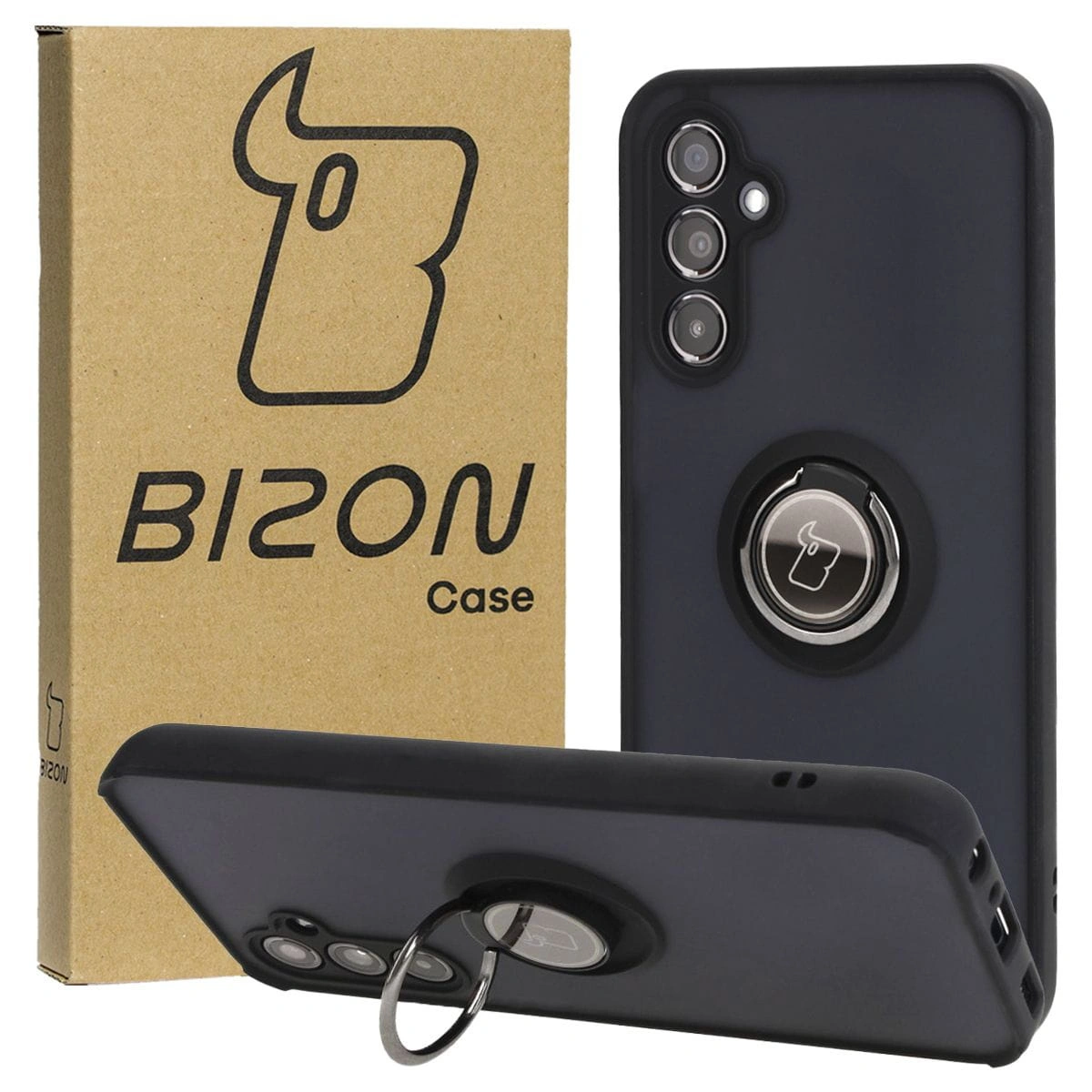 Bizon Case Hybrid Ring Samsung Galaxy M34 5G smoky with a black frame