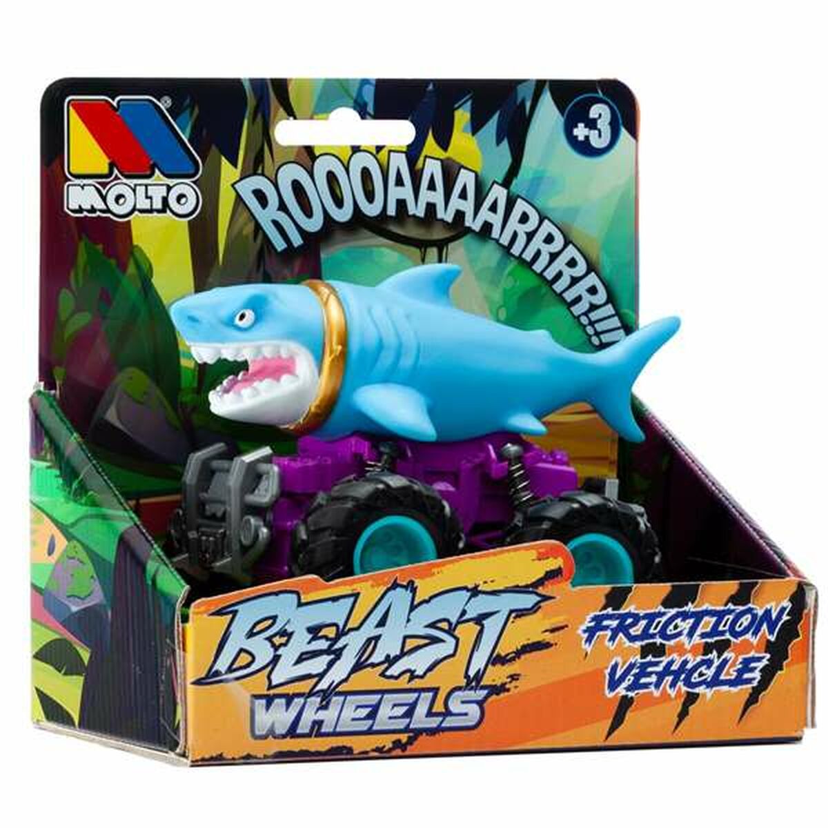 Friction Car Moltó Beast Wheels Multicolour