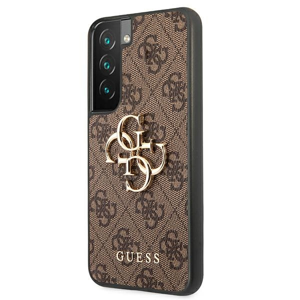 Guess GUHCS22S4GMGBR Samsung Galaxy S22 brown hardcase 4G Big Metal Logo