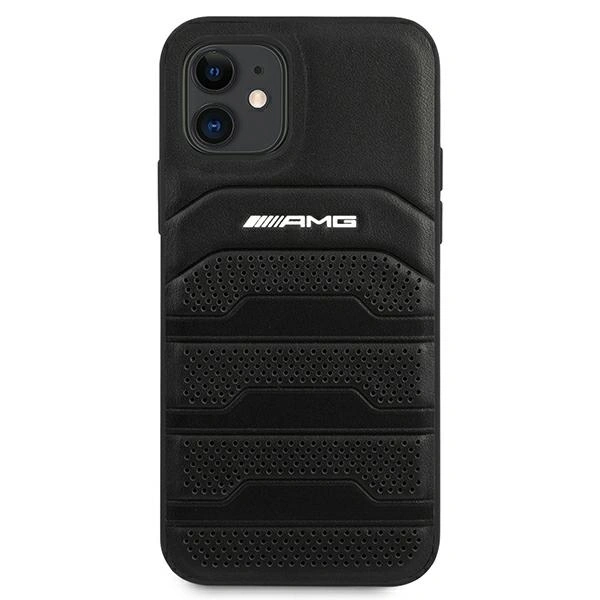 AMG AMHCP12SGSEBK Apple iPhone 12 mini hardcase Leather Debossed Lines black