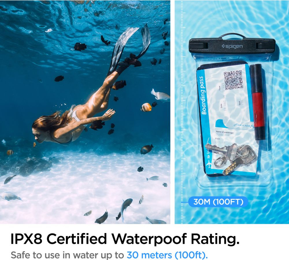 Spigen A601 Universal Waterproof Case Crystal Clear