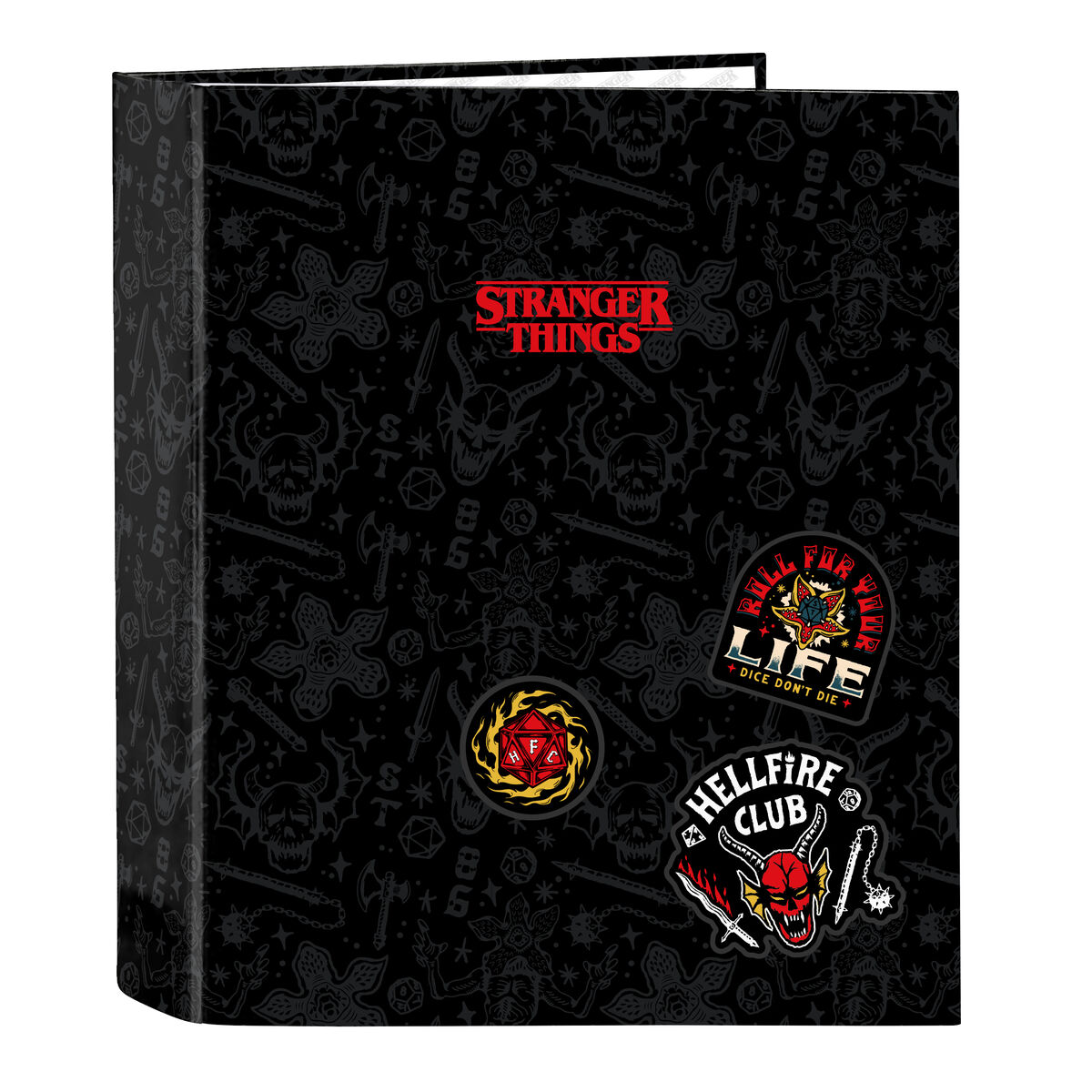 Ring binder Stranger Things Black 27 x 33 x 6 cm