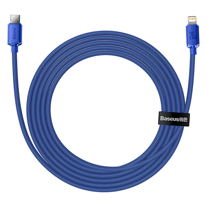 USB-C do Lightning Cable Baseus Crystal, 20W, PD, 2m (blue)