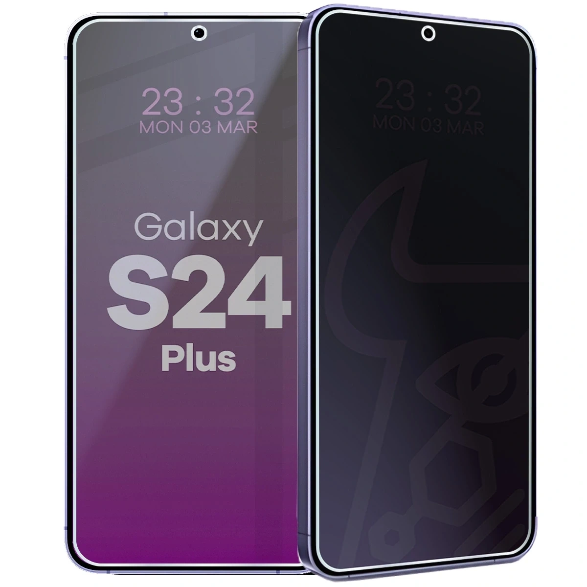 Prywatyzujące szkło hybrydowe Bizon Glass Mule Shadow do Samsung Galaxy S24+ Plus matowe