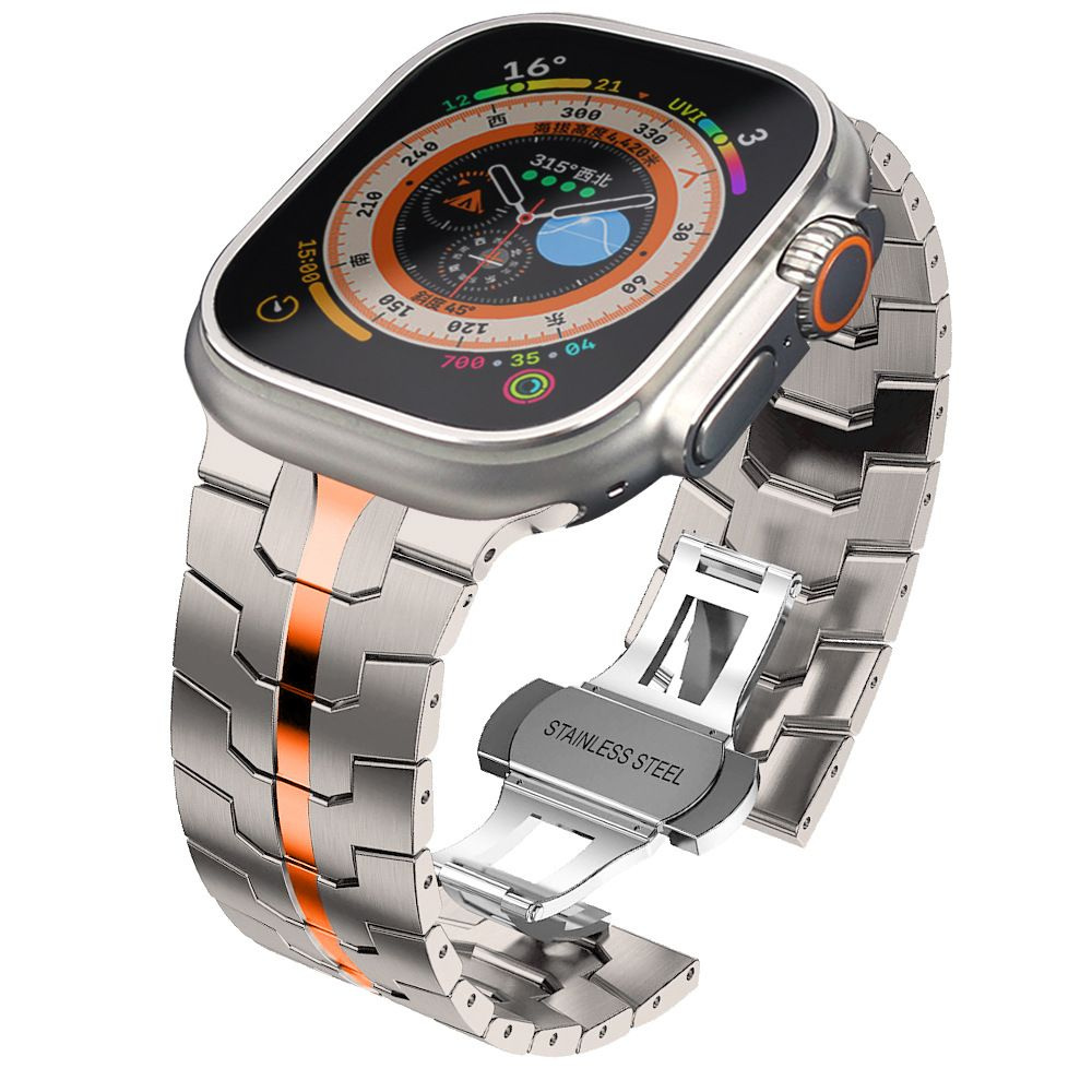 Tech-Protect Stainless Line Apple Watch 4/5/6/7/8/9/SE/Ultra 1/2 42/44/45/49mm titanium/orange