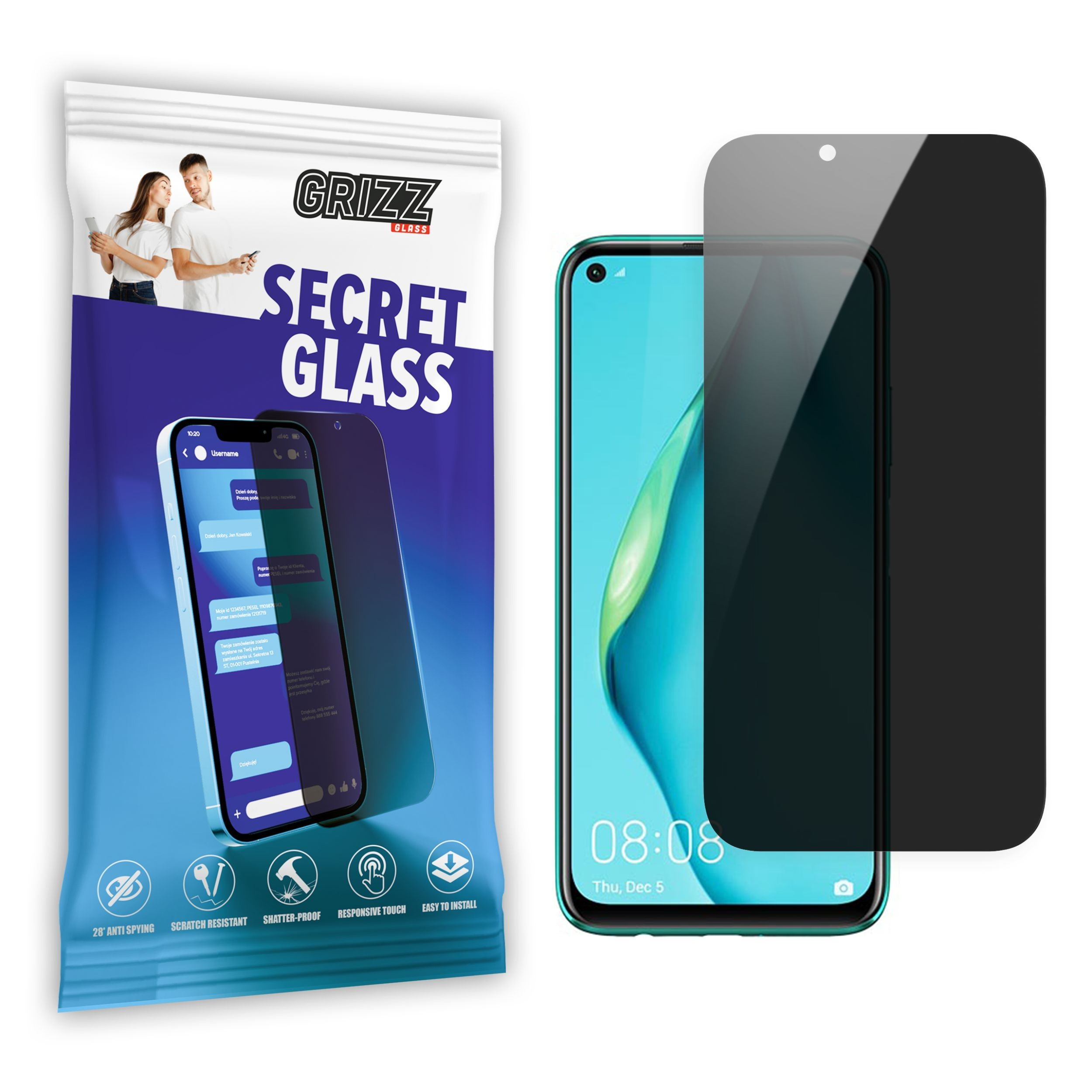 GrizzGlass SecretGlass Huawei P40 Lite