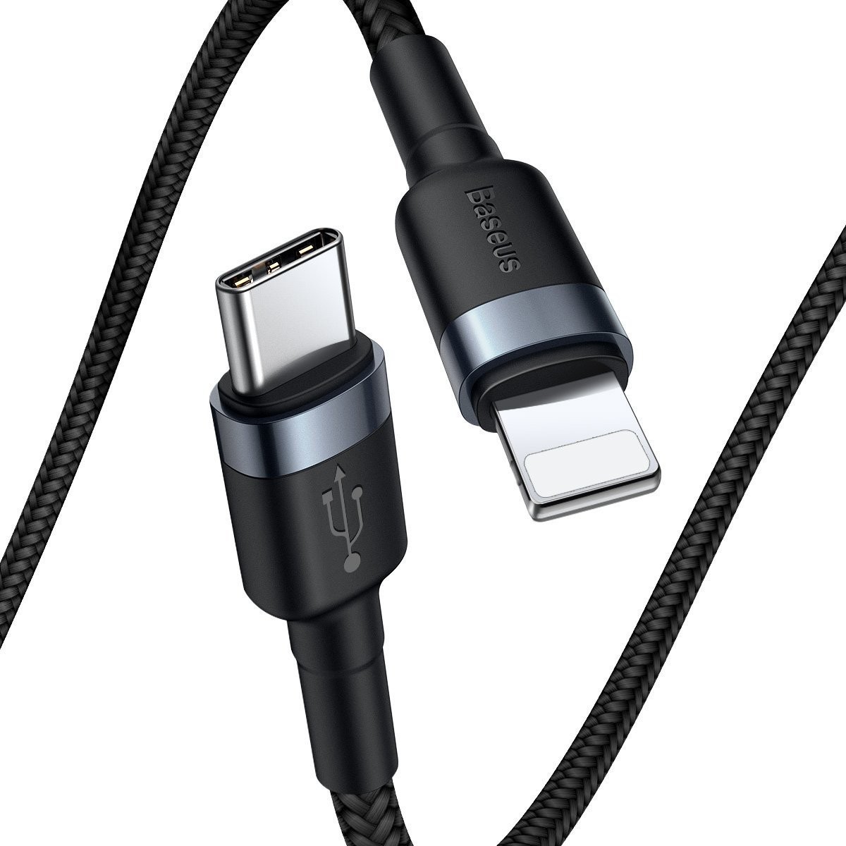 Baseus Cafule Cable Type-C to iP PD 18W 1m Gray+Black