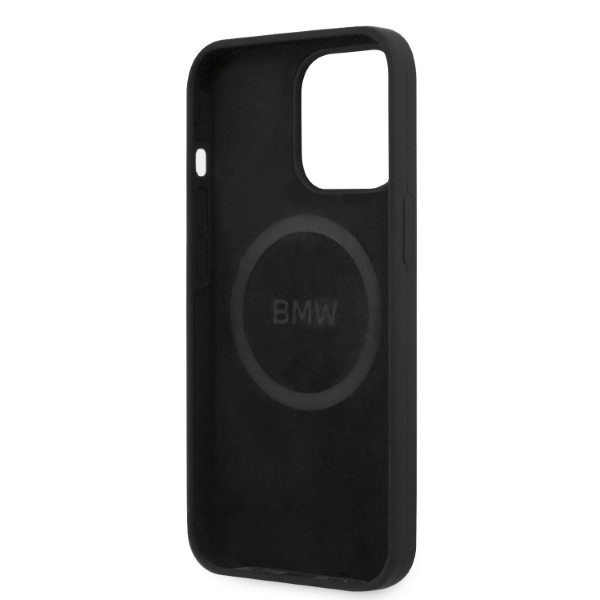 BMW BMHMP13LSLBLBK Apple iPhone 13 Pro black hardcase Silicone Signature Logo Magsafe