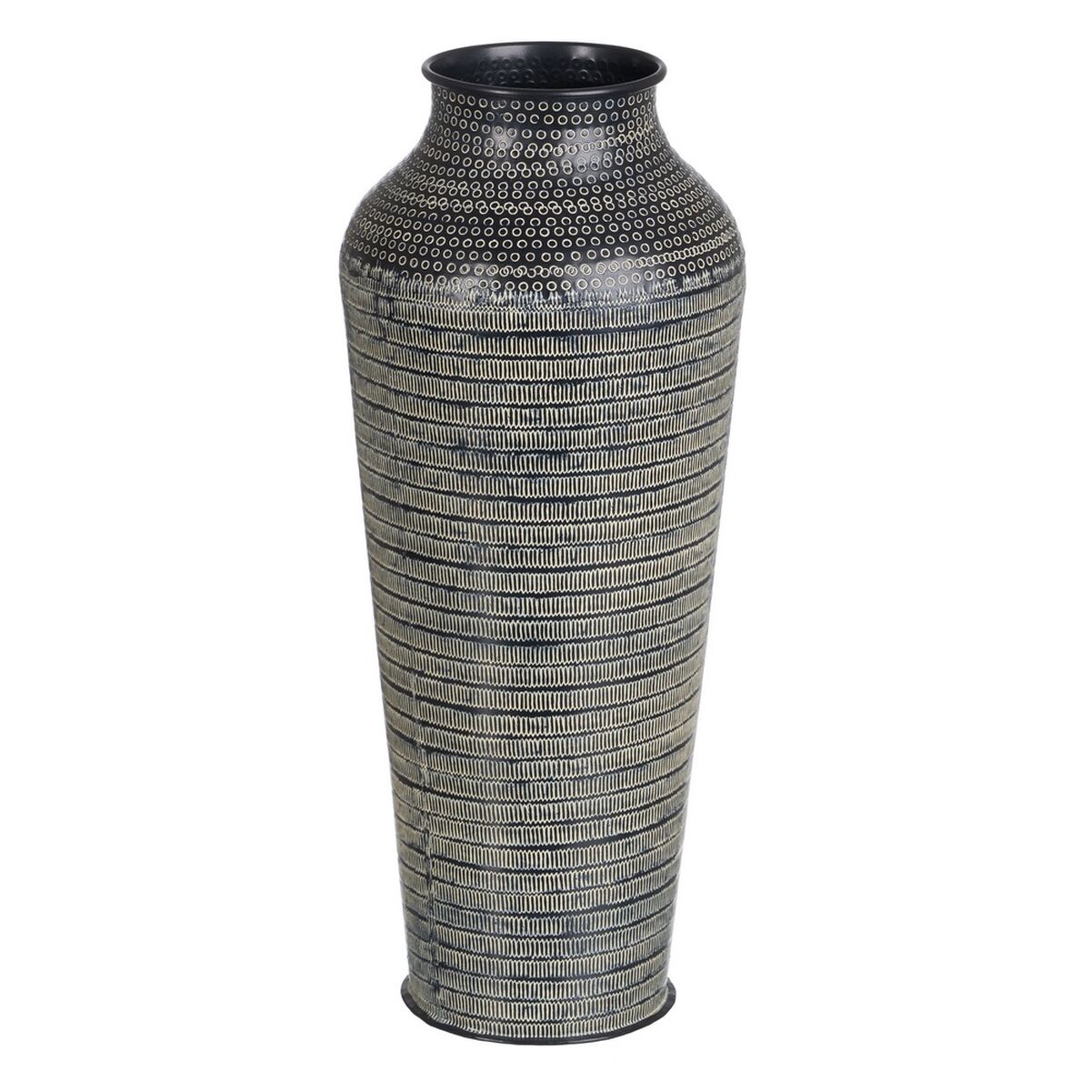 Vase 20 x 20 x 49,5 cm Schwarz Aluminium