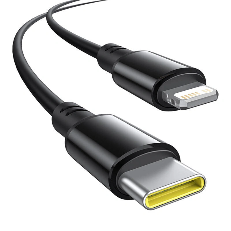 Baseus 60W 2xUSB-C car charger + built-in USB-C, Lightning cable (Black)