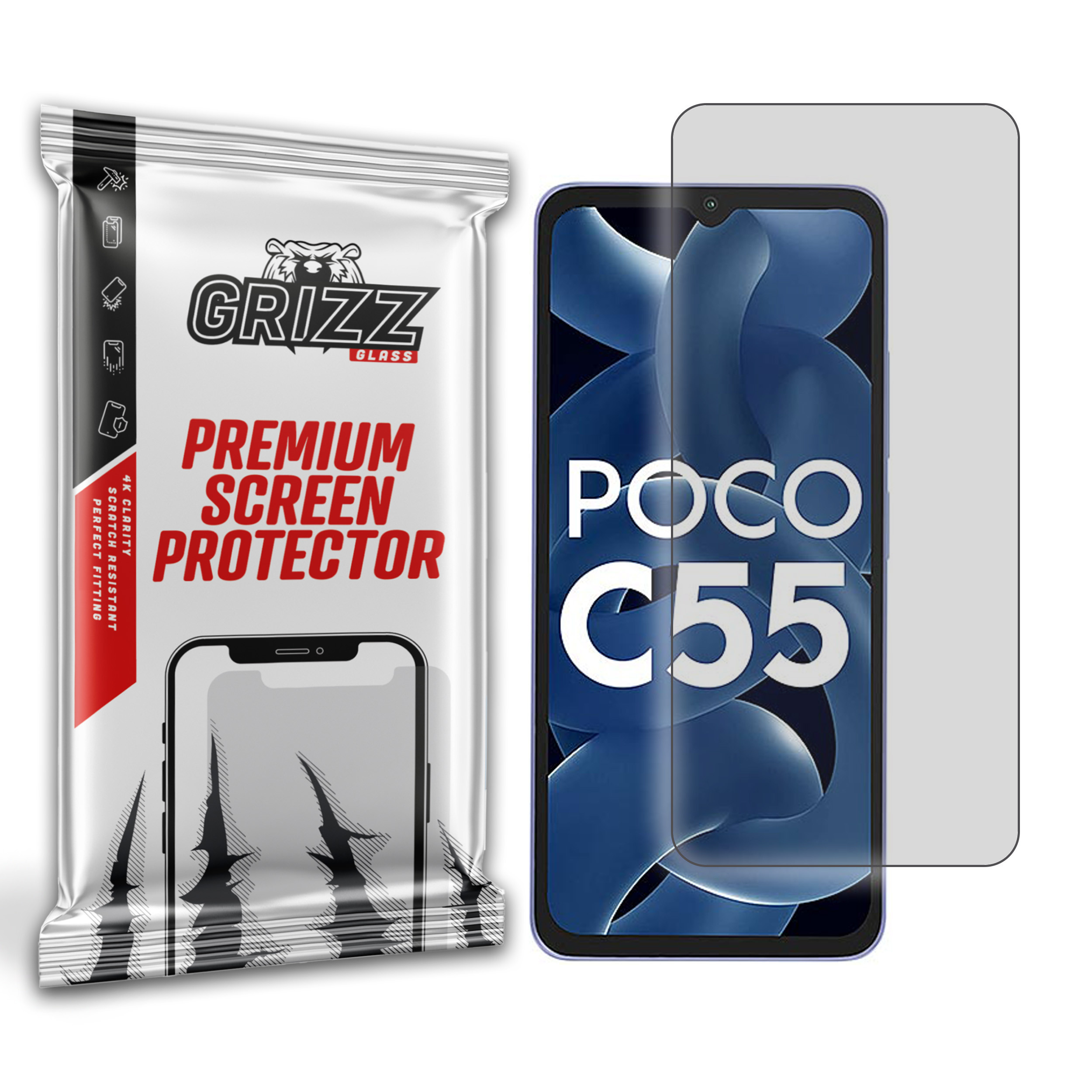 GrizzGlass PaperScreen matte film Xiaomi Poco C55