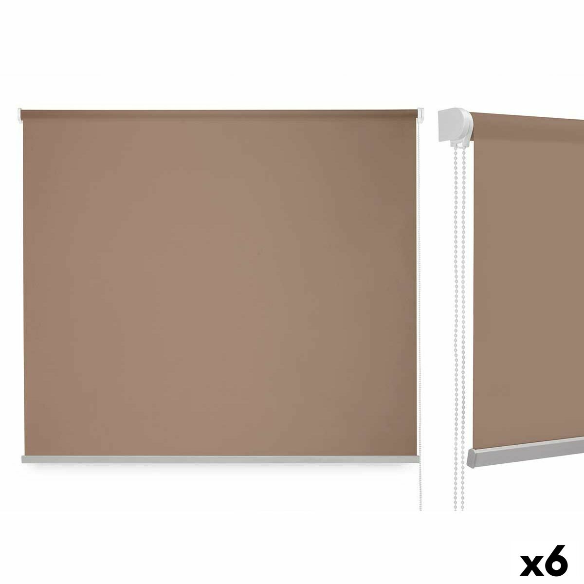 Roller blinds 120 x 180 cm Beige Cloth Plastic (6 Units)