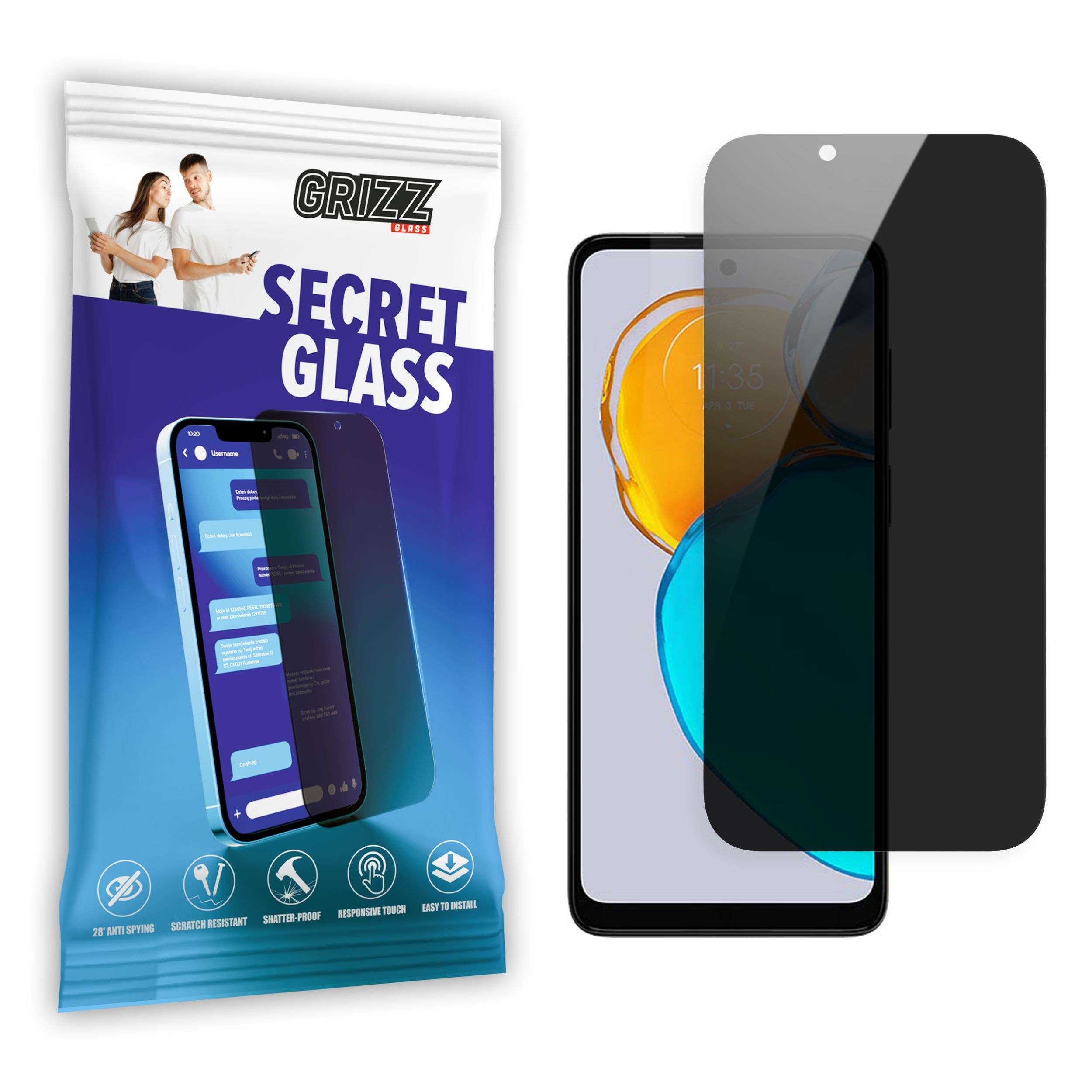GrizzGlass SecretGlass Motorola Moto E22s