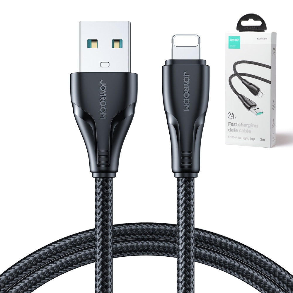 Cable Joyroom Surpass Series USB-A/Lightning 2.4A 2m black