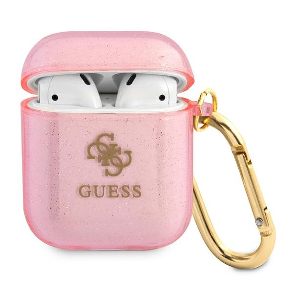 Guess GUA2UCG4GP Apple AirPods cover pink Glitter Collection