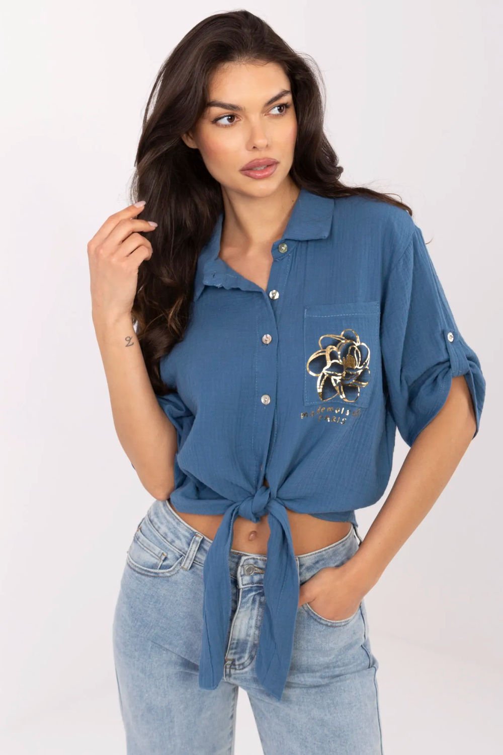  Shirt model Italy Moda  blue