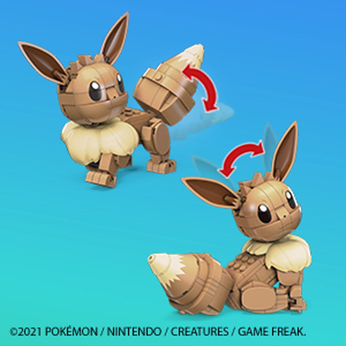 Przegubowa Figura Mega Construx  Eevee Medium + 7 lat 215 Części