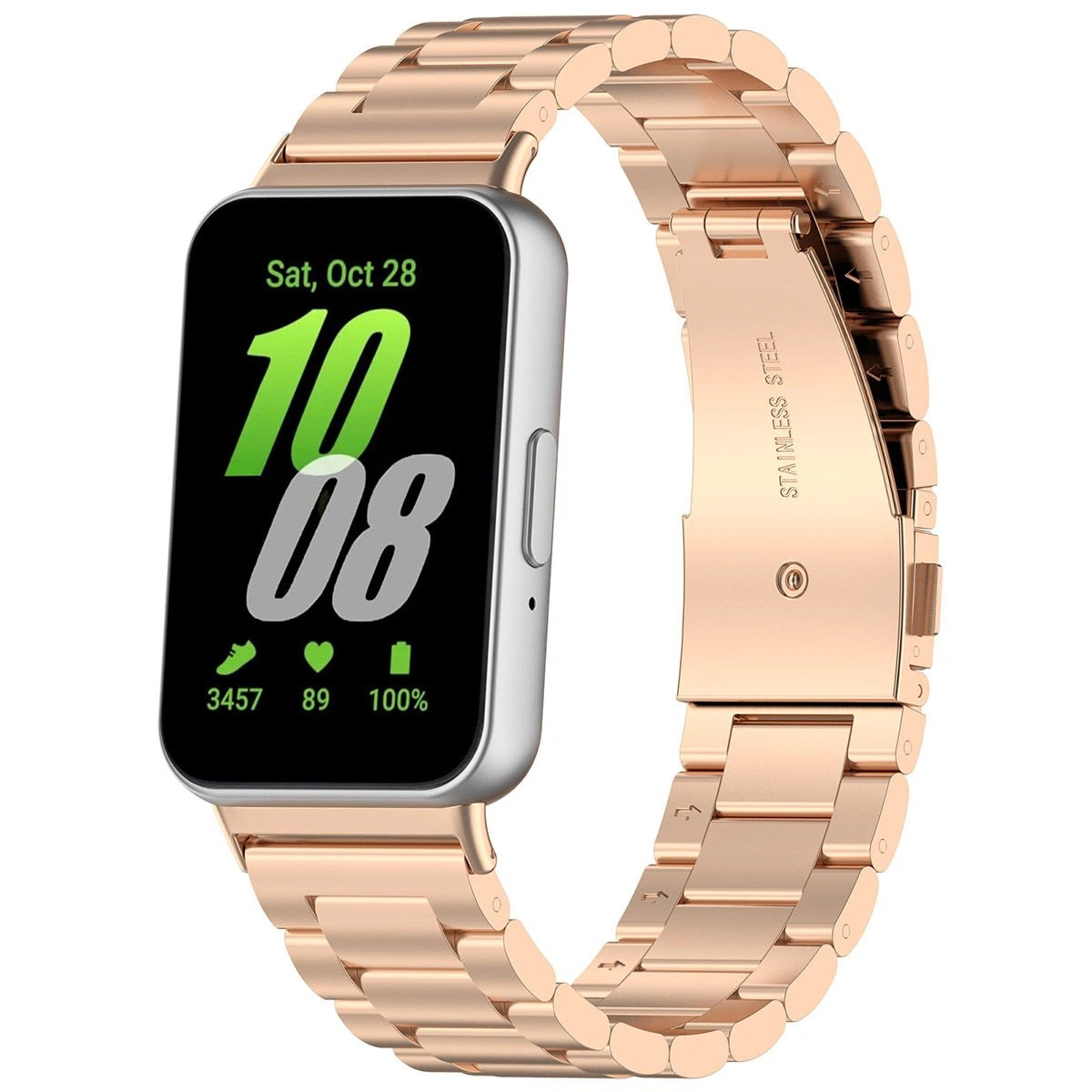 Bizon Strap Watch Aura Samsung Galaxy Fit 3 rose gold